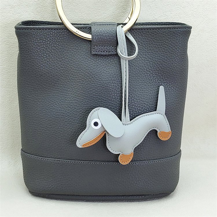 2024 Fashion Trendy Products Leather Dachshund Pendant Mobile Phone Chains Backpack Ornament Bag Decoration Girl Children Gift