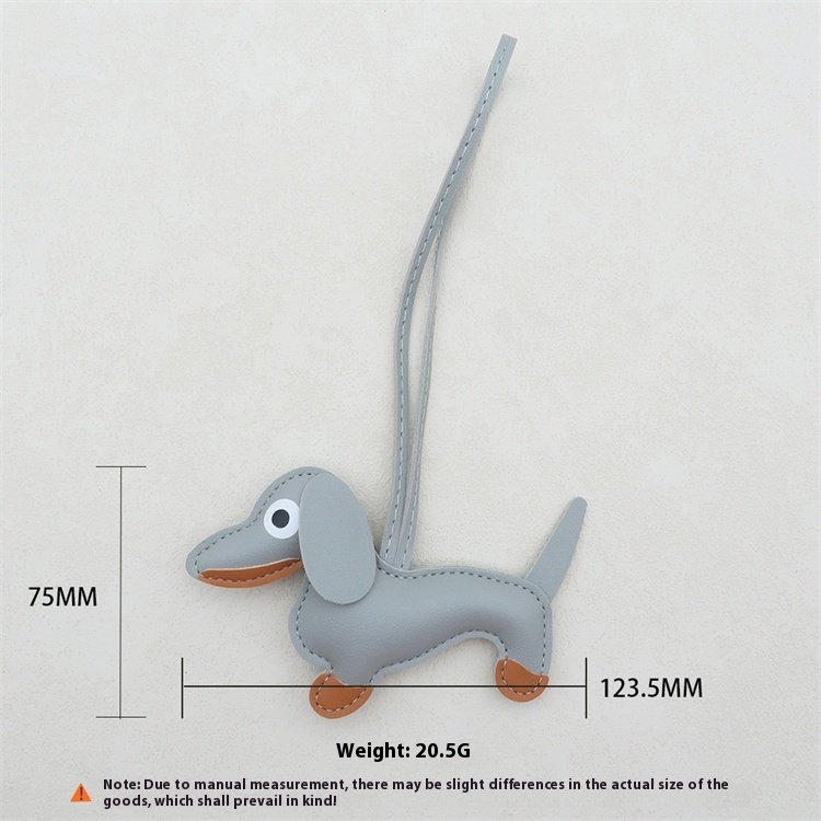 2024 Fashion Trendy Products Leather Dachshund Pendant Mobile Phone Chains Backpack Ornament Bag Decoration Girl Children Gift