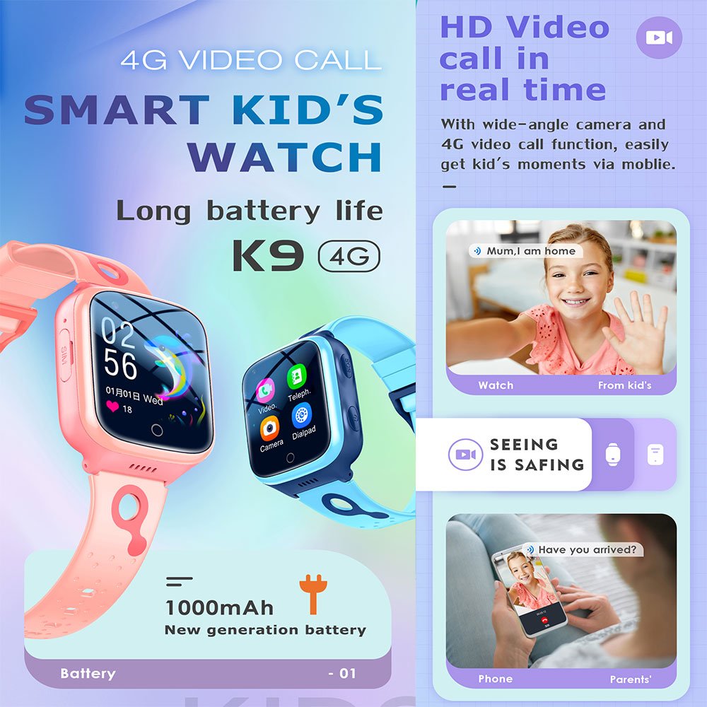 Children kids elders child best gps tracker smart watch with wifi sim card camera for children kids gps