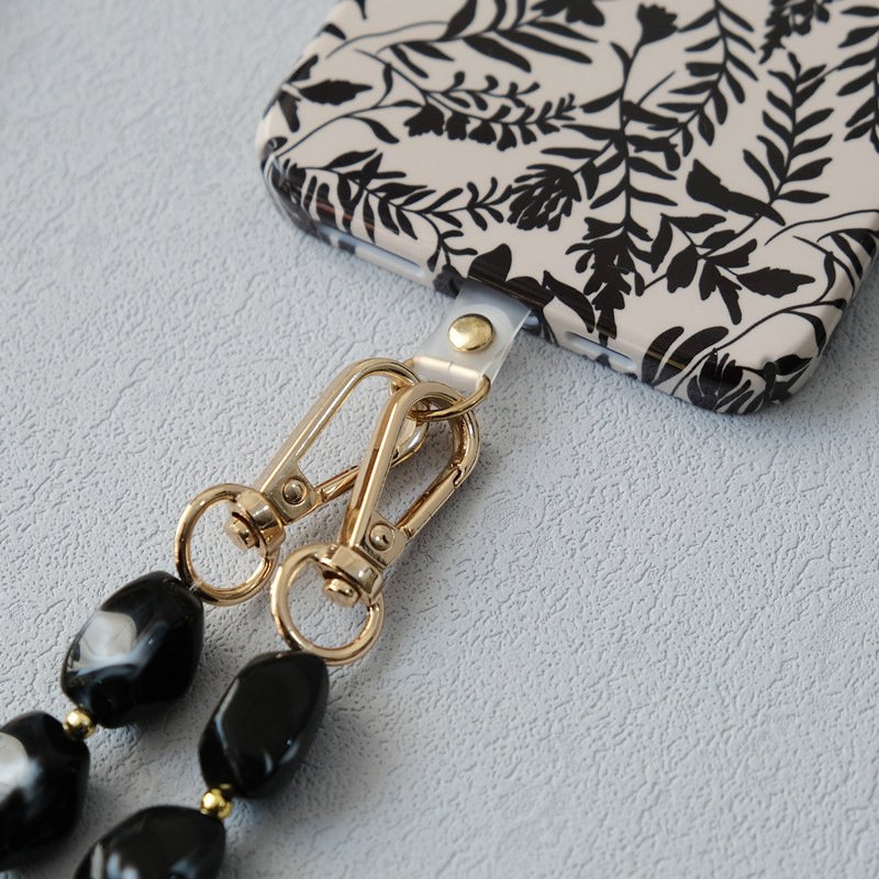 Women Popular Acrylic Beads Phone Chain Jewelry Fashionable Beaded Cell Phone Shoulder Strap Crossbody Mobile Phone Necklace