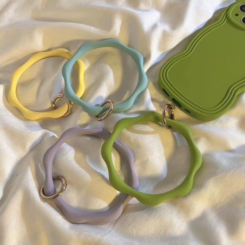 Adjust Mobile Phone Lanyard Bracelet Silicone Anti Loss Wrist Strap Bamboo Joint Style Detachable Key Universal With Patch