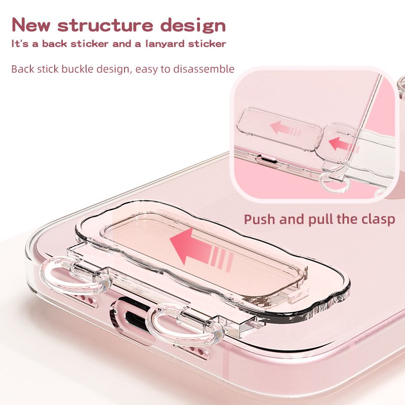 Custom Logo Screen Printing Phone Patch Uv Printing Tether Tab Gasket Metal D Buckle Phone Lanyard Connecting Patch