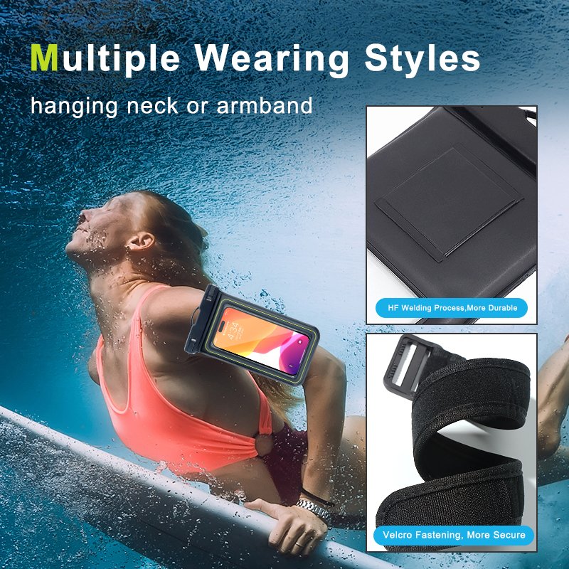 Outdoor Sponge Floatable Waterproof Mobile Pouch Dry Bag Arm Band Cell Phone Waterproof Bag For Running Swimming