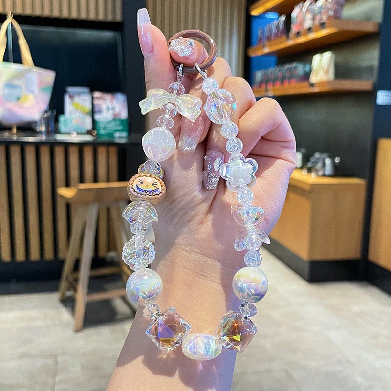 3D Cartoon mobile phone keychain Creative Cute glass Sanrioes Kuromi melody keychains Car Bag Pendant Doll keyring Key chain