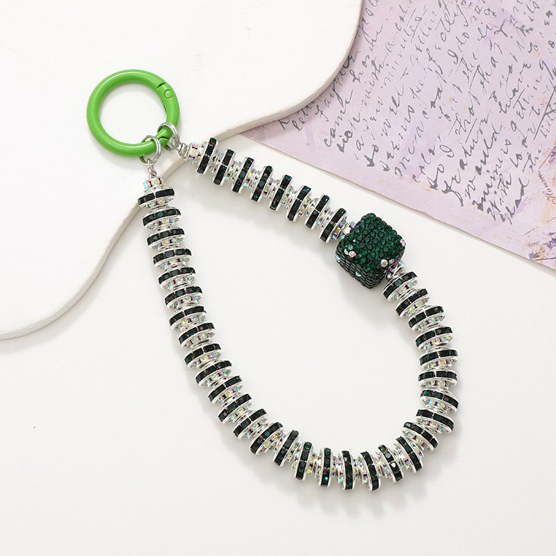 Wholesale Luxury Bling Wrist Strap Short Phone Holder Pendants for Cell Phone with Glitters Phone Wrist Chain Case Hanger