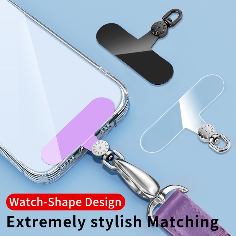 Mobile Phone Lanyard Patch Strap Clip Rotatable Charm Tether Tab Transparent TPU Cell Smartphone Accessories Chain Case
