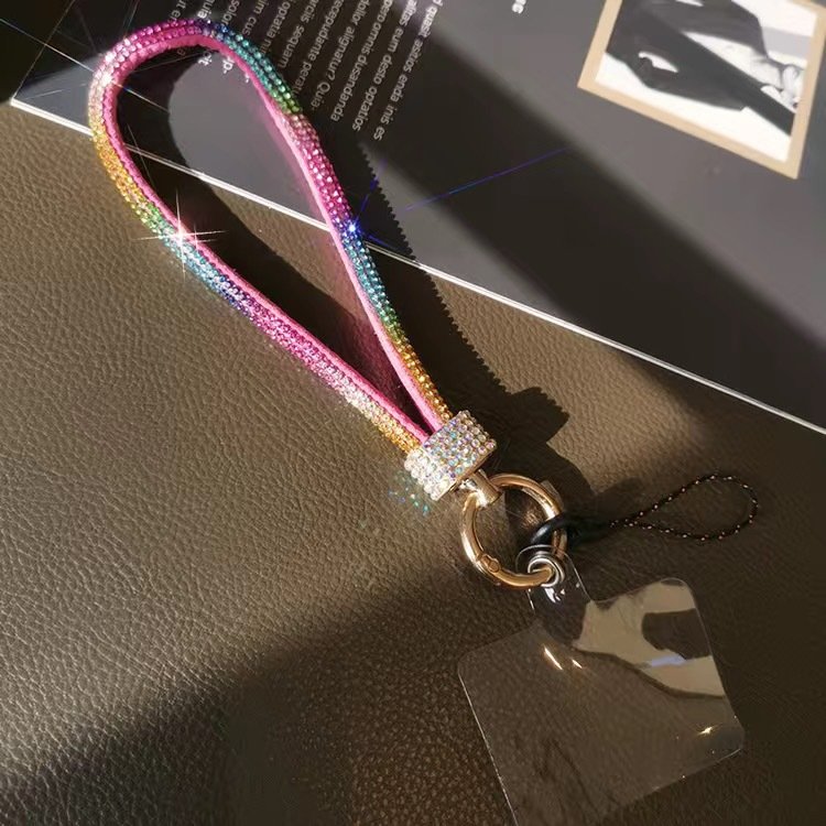 Anti Loss Mobile Phone Lanyard Rhinestone Hanging Rope Diamond Lanyard Bling Bling Handheld Phone Wrist Strap Phone Charm