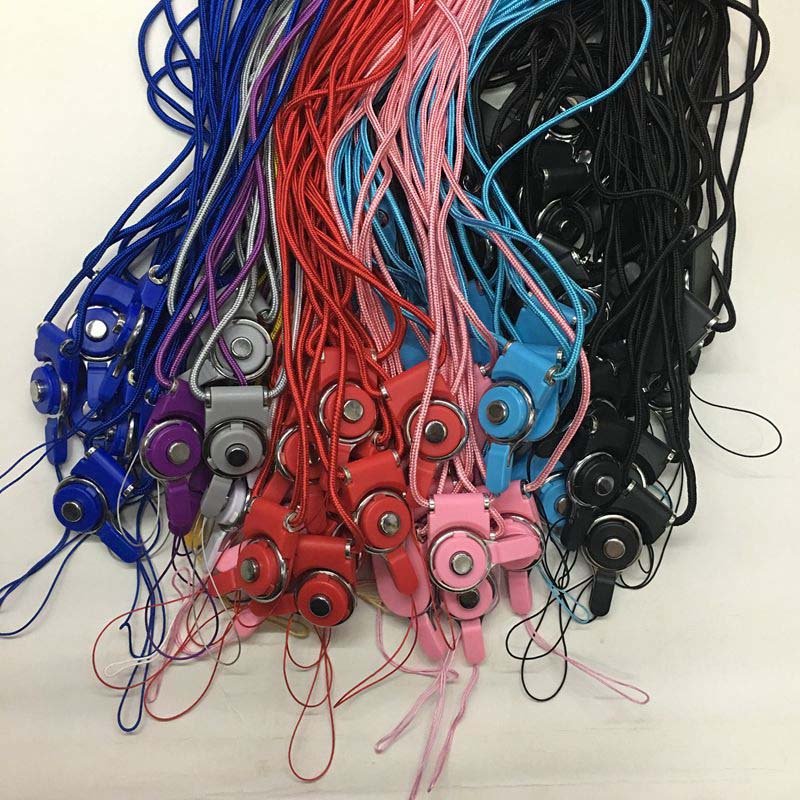 Hot Fashion Handmade Colourful Patchwork Nylon Mobile Phone Lanyard Tether Adjustable Phone Accessories Rope Strap