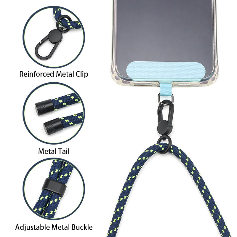 Universal cellphone strap Adjustable Phone Lanyard Anti-lost Lanyard Strap Detachable Colorful Neck Cord Phone Safety Tether