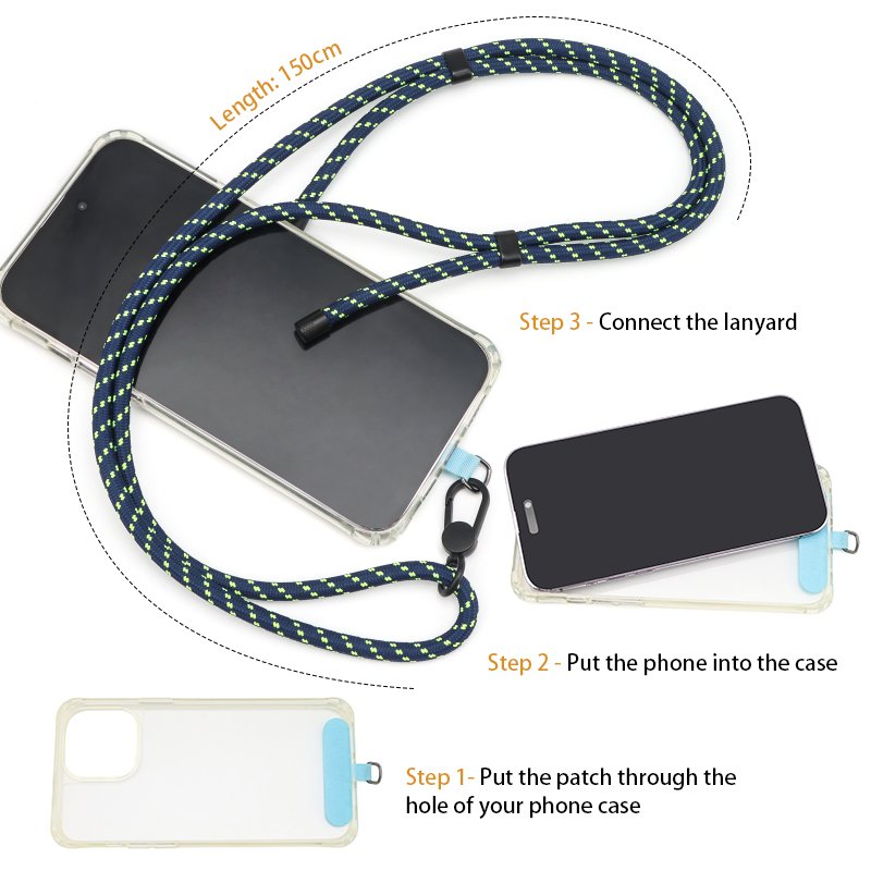 Universal cellphone strap Adjustable Phone Lanyard Anti-lost Lanyard Strap Detachable Colorful Neck Cord Phone Safety Tether