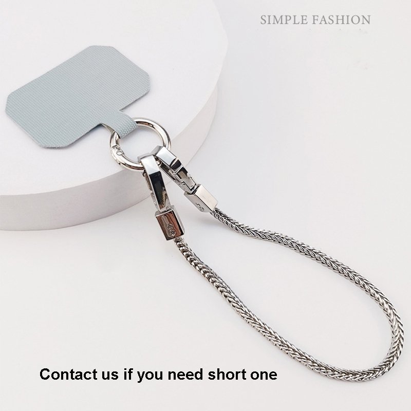 New Silver Metal Mobile Phone Case Snake Bone Chain For Bag Durable Anti-Loss Chain For Phone Cover Shoulder Strap Lanyard