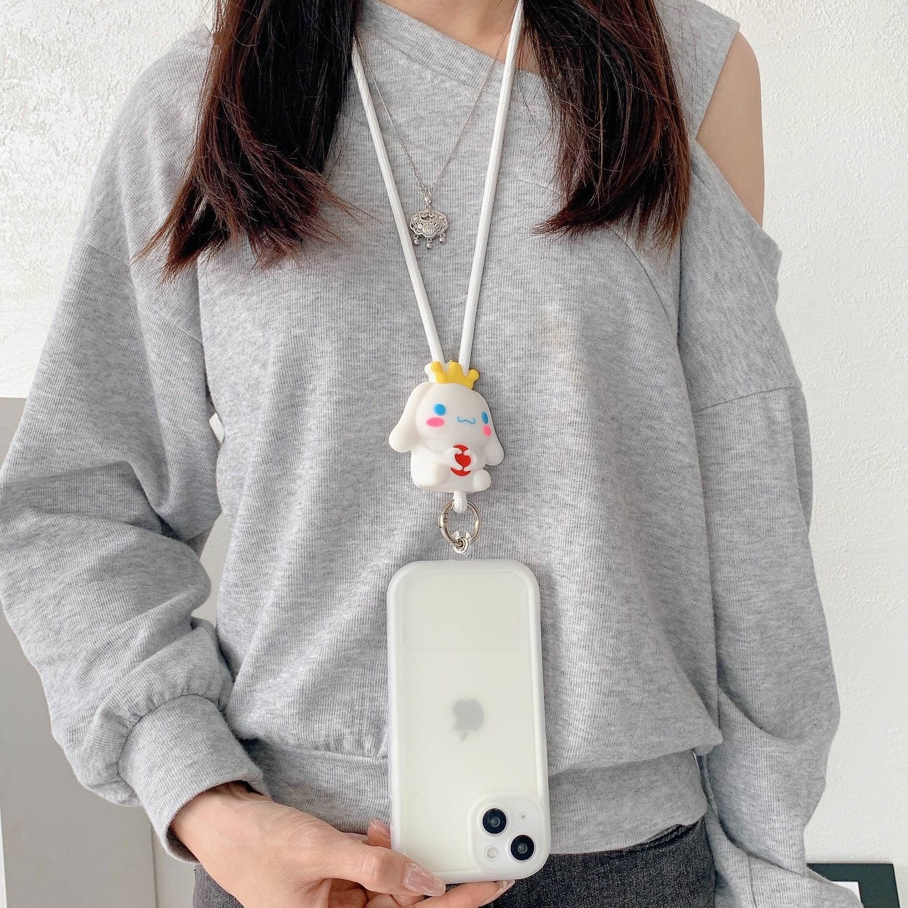 3D Characters Cartoon Cute Universal Crossbody Shoulder Neck Strap Tether Patch Mobile Cell Phone Lanyard