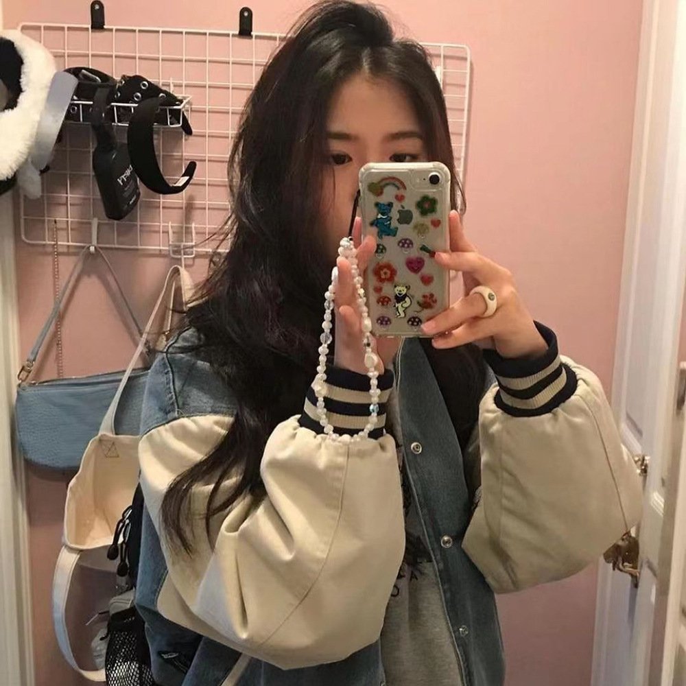 KKBEAD Handmade Pearl Phone Chain Strap Lanyard Crystal Beads High Quality Mobile Phone Chain