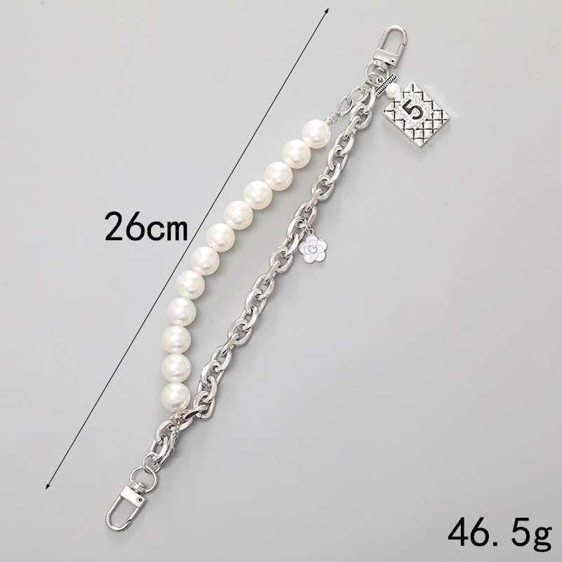 Heart Beaded Handheld Chain For Mobile Phone DIY Phone Case Hanging Accessories Shoes Decoration Chain Phone Chain