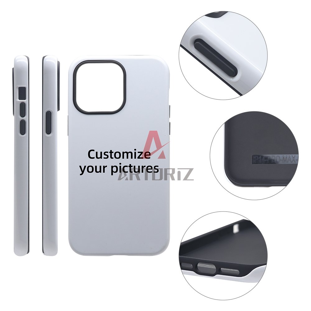 PC+TPU 2 in 1 blank sublimation case coated case sublimation machine for iPhone 16 15pro for Samsung S23 Ultra for Pixel 8pro