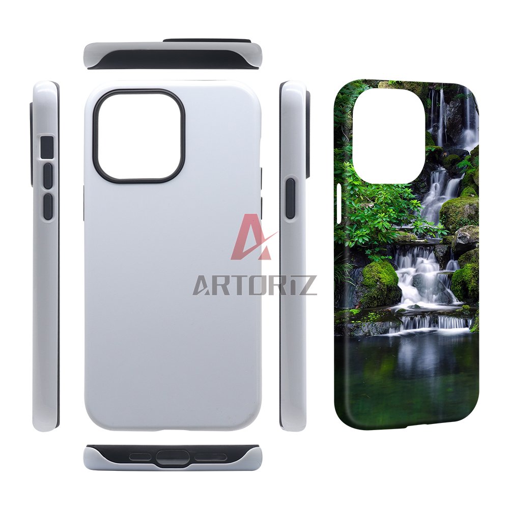 PC+TPU 2 in 1 blank sublimation case coated case sublimation machine for iPhone 16 15pro for Samsung S23 Ultra for Pixel 8pro