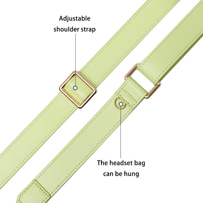 Popular Design Back Slot Straps Plain texture High Quality Genuine Leather Mobile Phone shoulder Strap