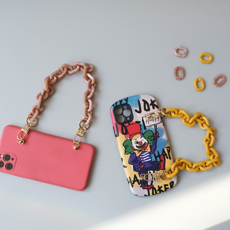 Summer Thin Acrylic Cell Phone Chain Cross Body Bag Chain Accessories Women Shoulder Strap Mobile Phone Necklace 120cm