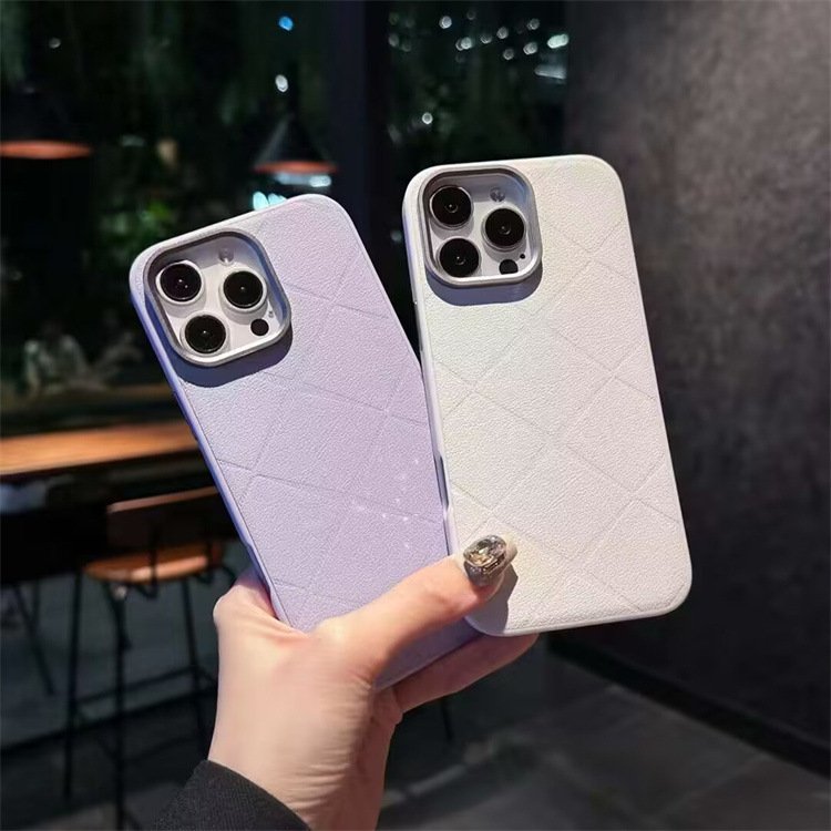 Japanese and Korean Ins Iphone16 Pro Max Phone Case Asterism Business Plain Leather All-Inclusive 15pro Soft 13P