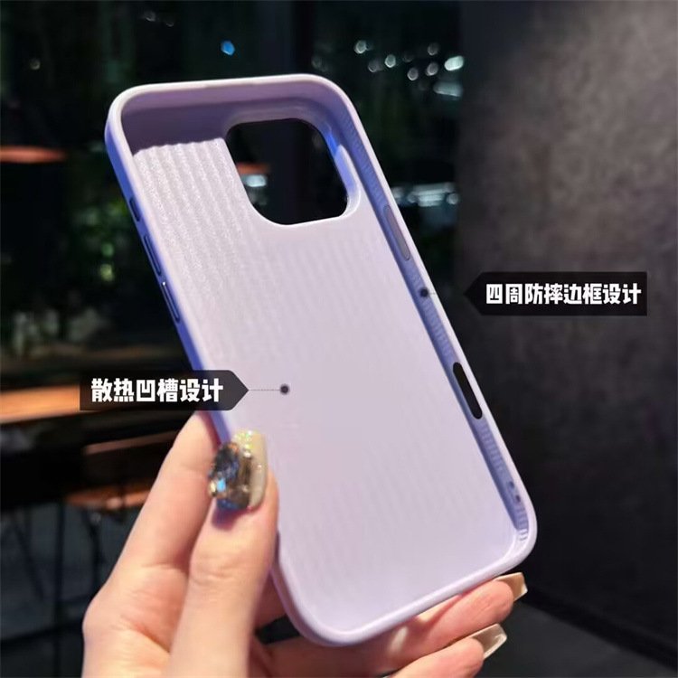 Japanese and Korean Ins Iphone16 Pro Max Phone Case Asterism Business Plain Leather All-Inclusive 15pro Soft 13P