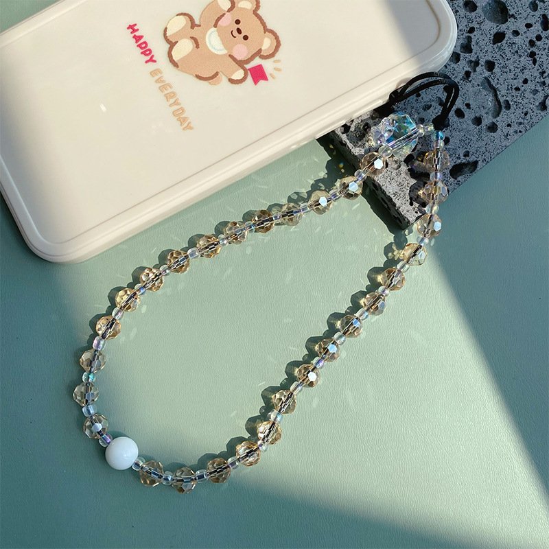 KKBEAD mobile phone pendant beaded skull crystal mobile phone chain wrist pendant