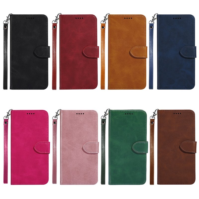Wallet Phone Holder With Strap Case Flip Cover For Samsung Galaxy S23 FE S24 Ultra S22 S21 S20 Leather Cell phone Cases