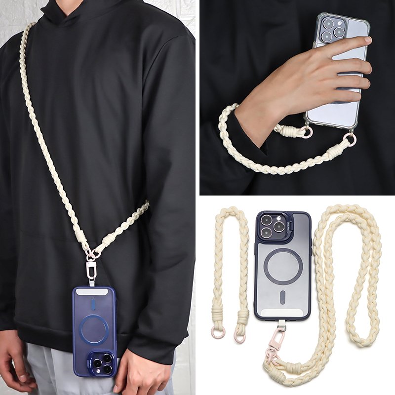 Wholesale Outdoor Survival Heavy Duty Braided Mobile Phone Strap Lanyard Neck Rope For Cell Phone Hanging Cord Strap