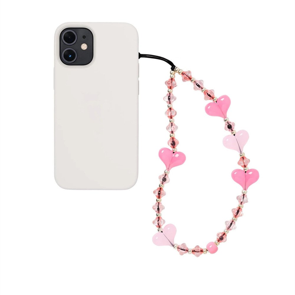 Fashion cloud Phone straps heart mobile case phone chain