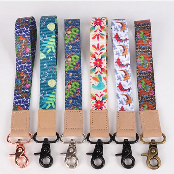 Promotional Printed Custom Hand Wrist Lanyard Mobile Phone Straps Keychain Short Lanyard