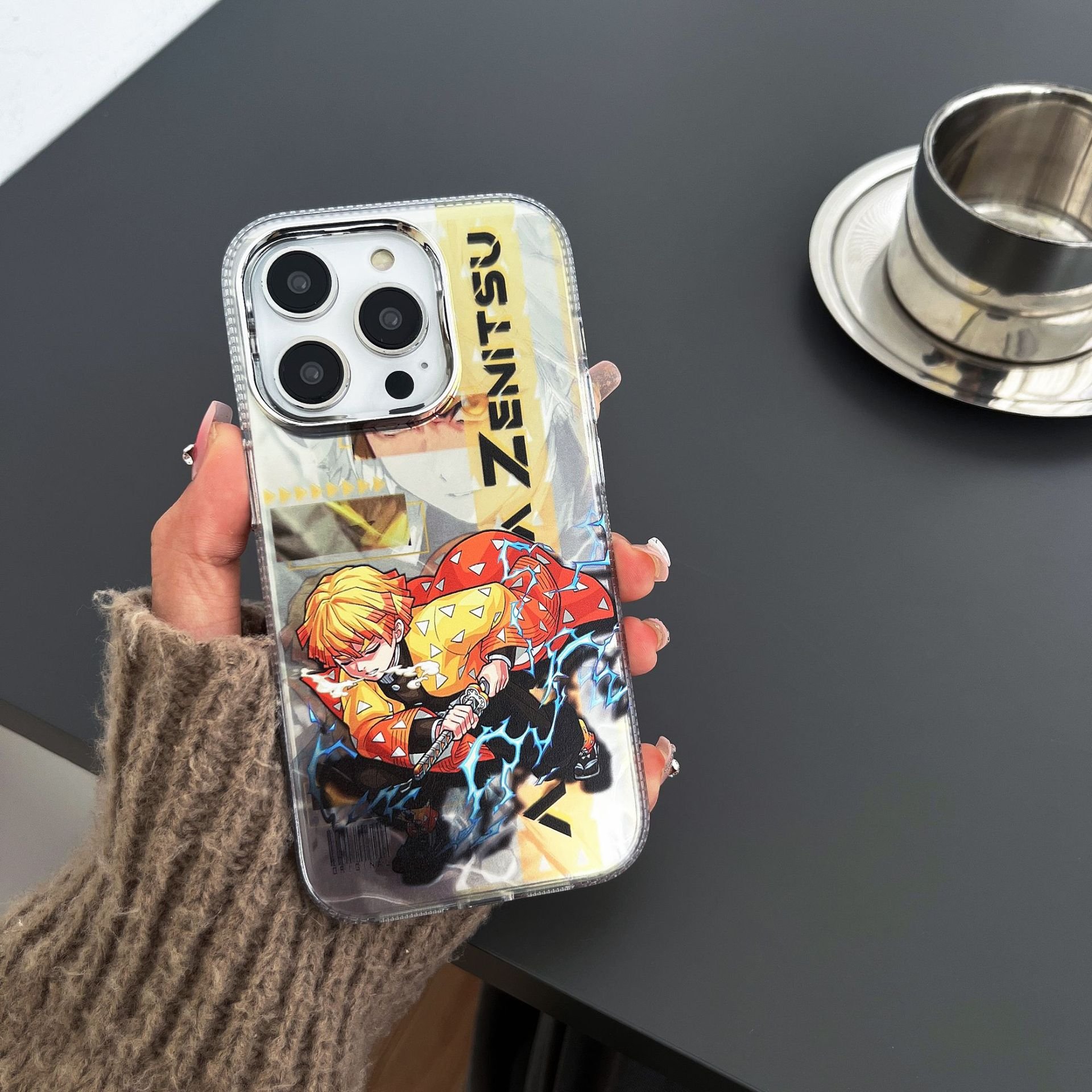 Cartoon Demon Slayer Mobile Phone Case For iPhone 16 15 14 13 12 11 Pro max Fashion Ghost Killer Animation Shockproof Back Cover