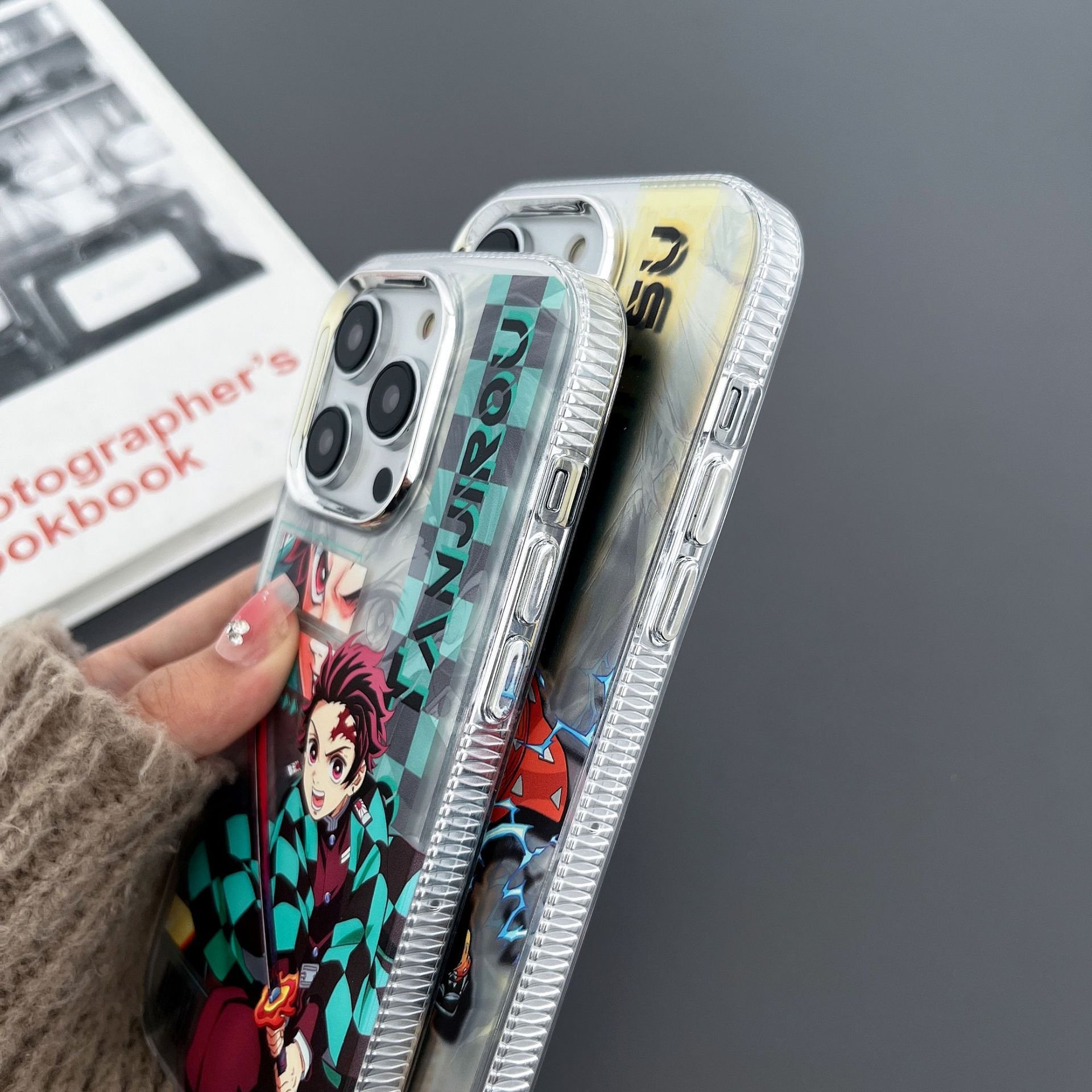 Cartoon Demon Slayer Mobile Phone Case For iPhone 16 15 14 13 12 11 Pro max Fashion Ghost Killer Animation Shockproof Back Cover