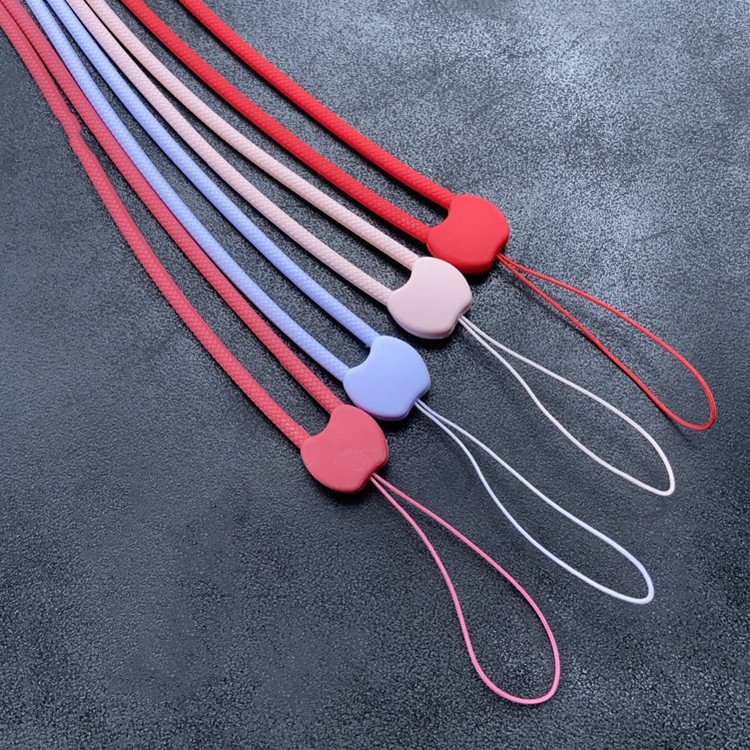 Universal Adjust Phone Strap For Samsung Huawei Cartoon Soft Silicon Phone Anti-Lost Long Rope Hanging Neck Wrist Lanyard