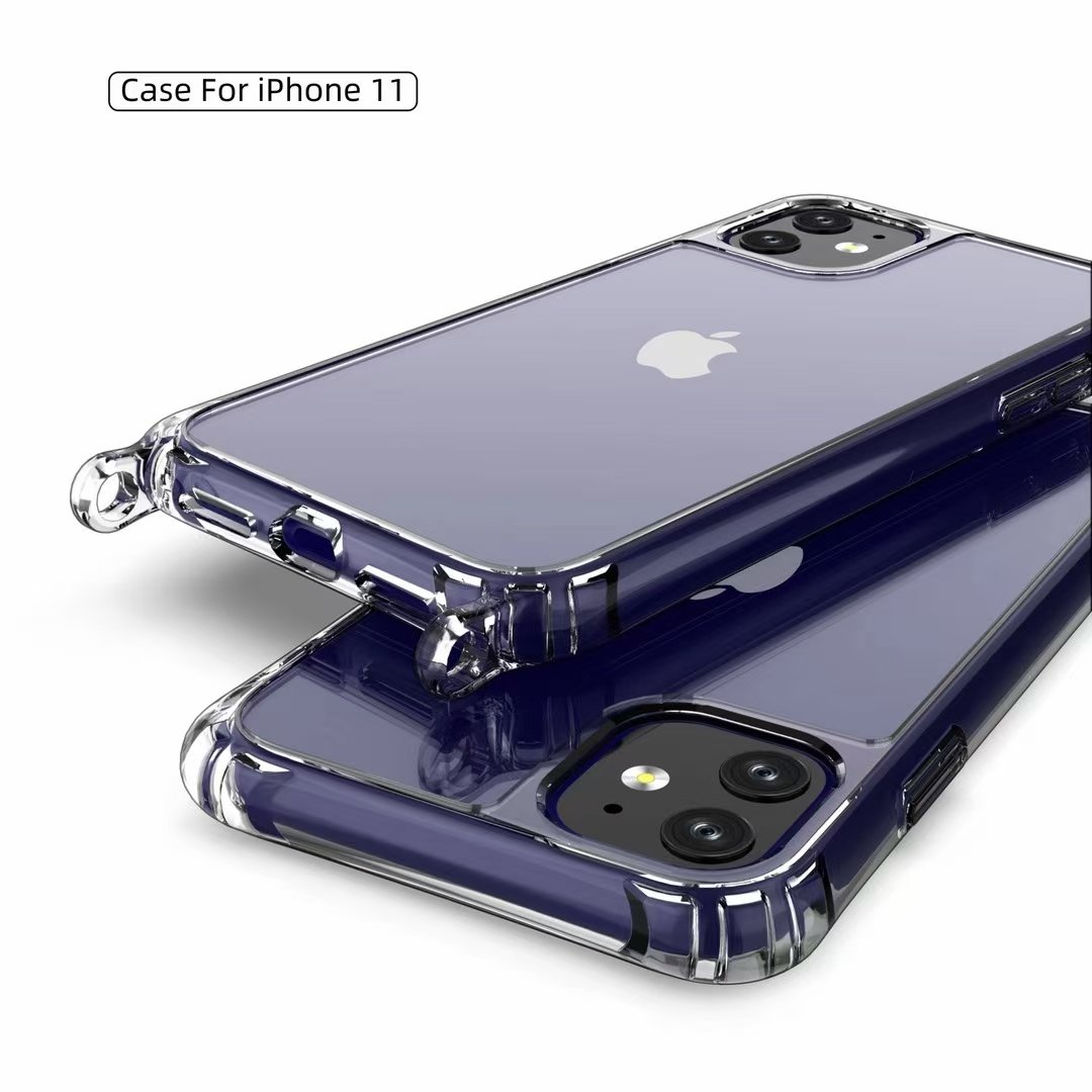 Transparent Phone Cases For Iphone 16 15 Phone Cases Crossbody Shoulder Strap Phone Cover With Loops For Strap