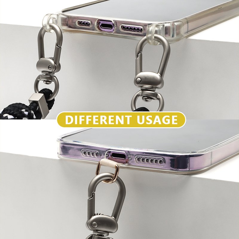 Specialty Phone Accessories Shoulder Strap Polyester Phone Lanyard Mobile Phone Straps with Metal Hooks