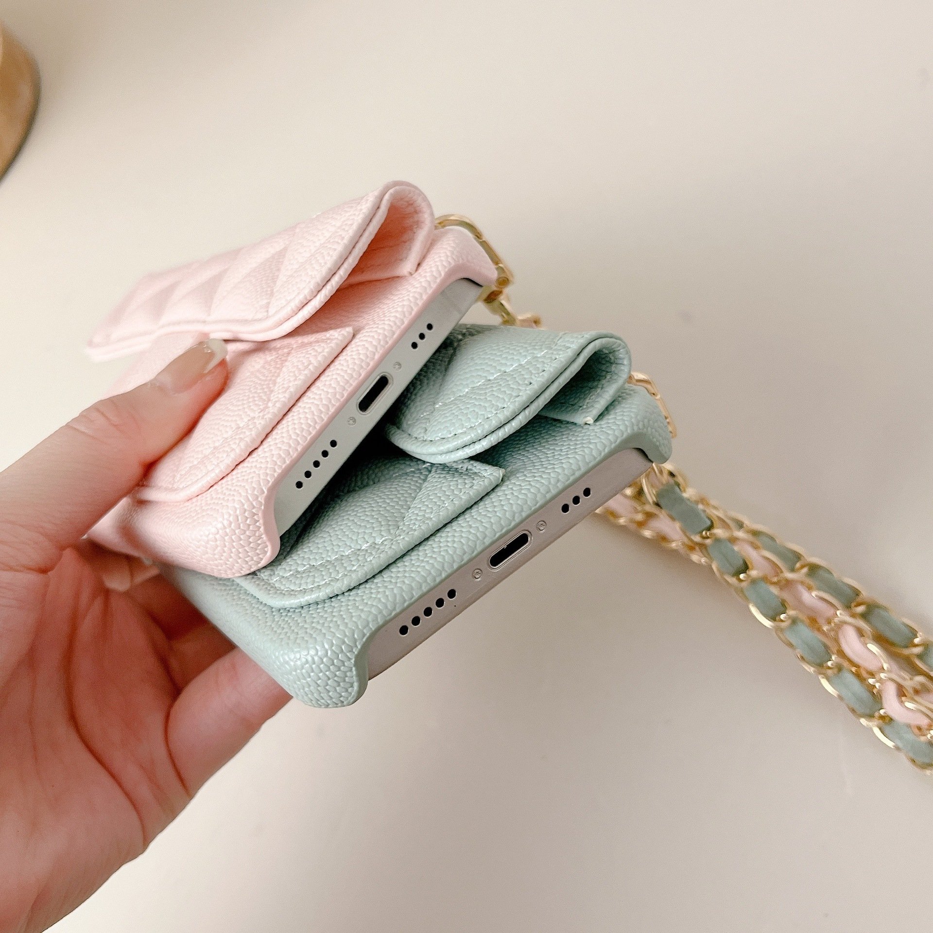 PU leather Card Bag lanyard Phone Case Cover For iPhone 11 12 13 14 Pro Max Mini Xs Xr SE Plus Phone Case