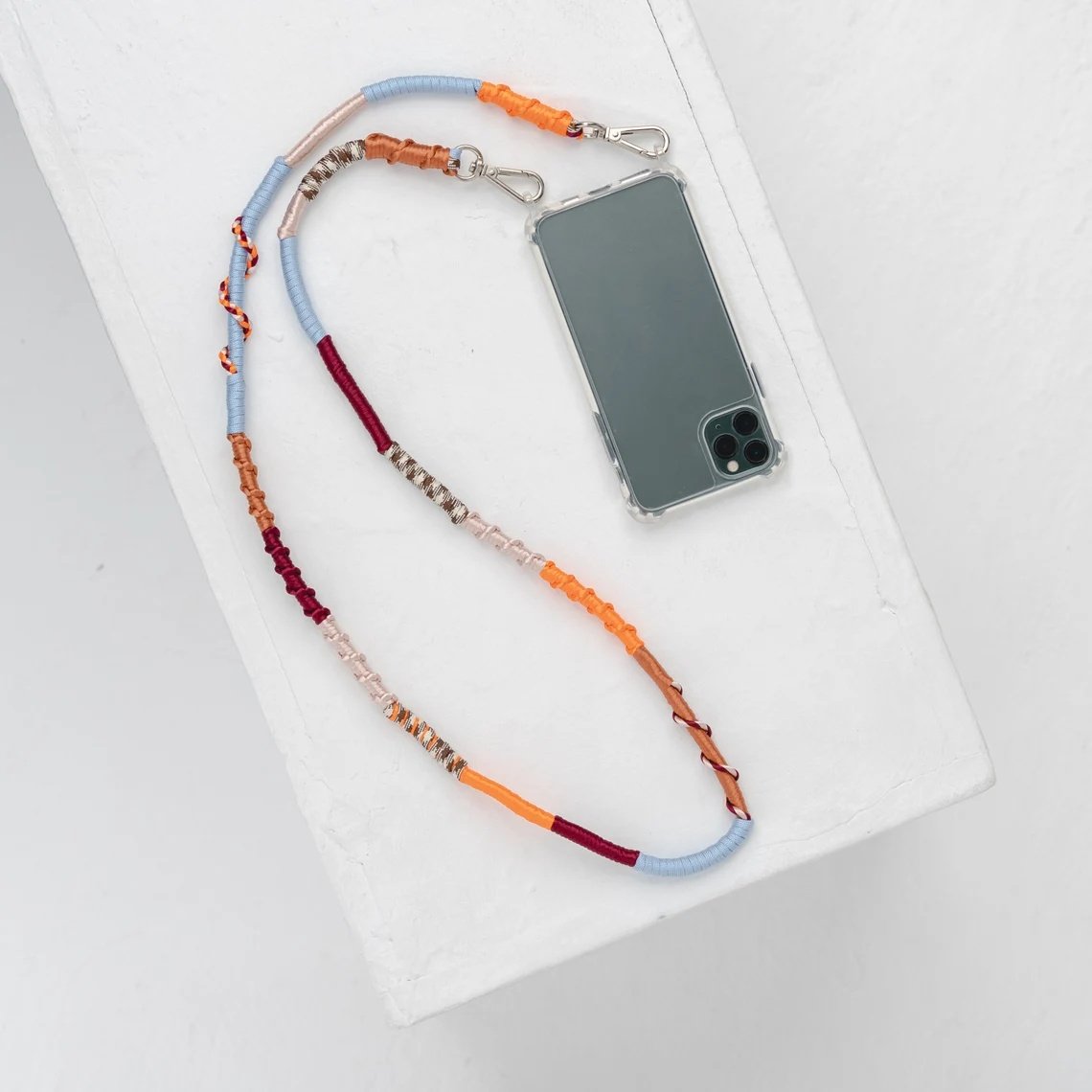 custom Cell Phone Lanyard Mobile Phone Strap Crossbody Adjustable Terylene Neck Compatible sateen cord phone lanyard