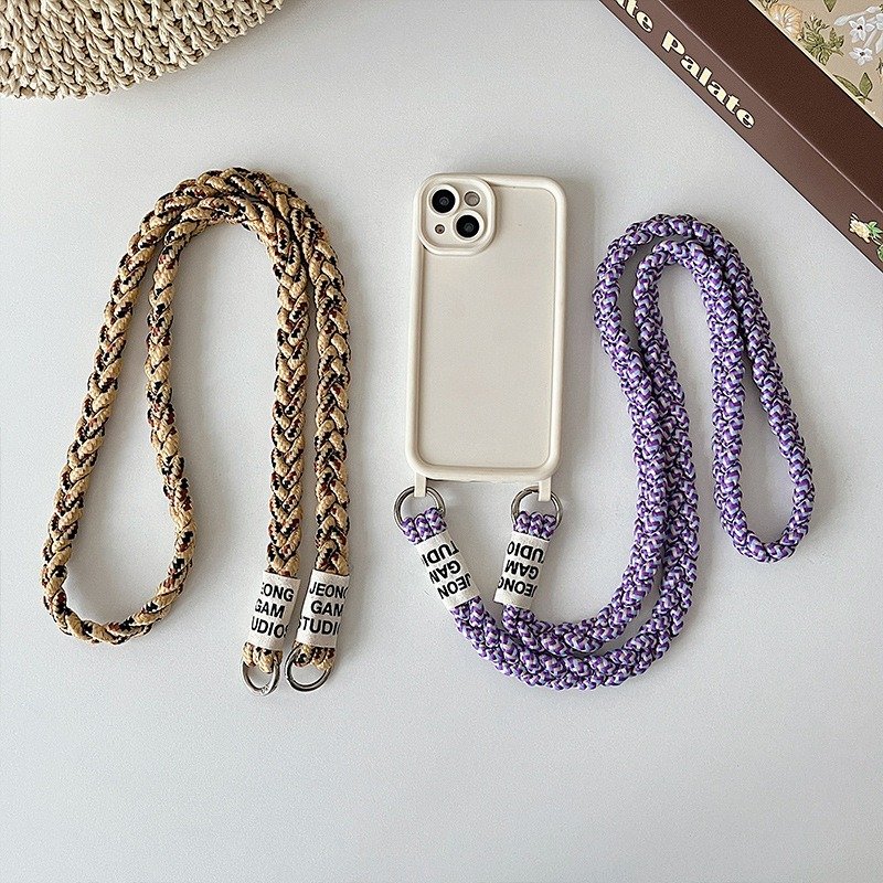 Long Phone Lanyard Crossbody Holder Strap Men And Women Outdoor Mountaineering Rope Camera Woven Mobile Phone Straps Lanyard