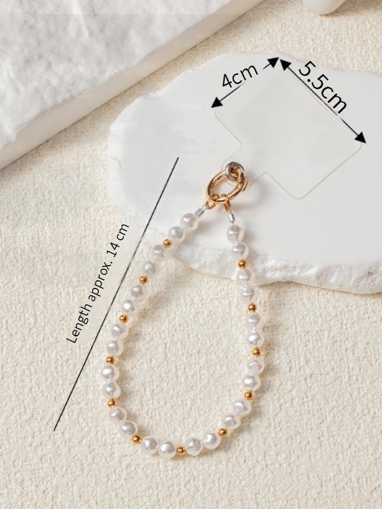 Custom Mobile Phone Accessories Beads Universal Phone Cord Bead badge Lanyard With Metal Hook
