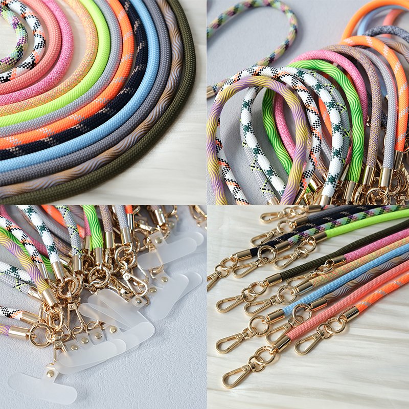 REWIN 120cm Universal Crossbody Shoulder Neck Strap 8mm Rope Cord Mobile Cell Phone Lanyard for All iPhone Smartphone
