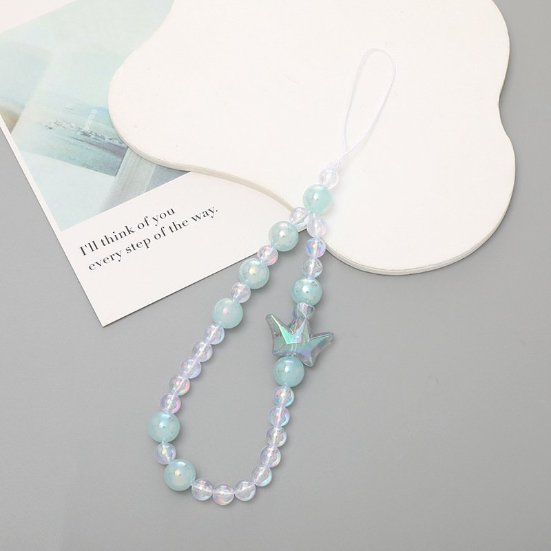 Chain Charm Bracelet for Phone Accessories Mobile Phone Lanyard Mobile Phone Case Beaded Hanging Ornament Pendant Anti-fall 35CM