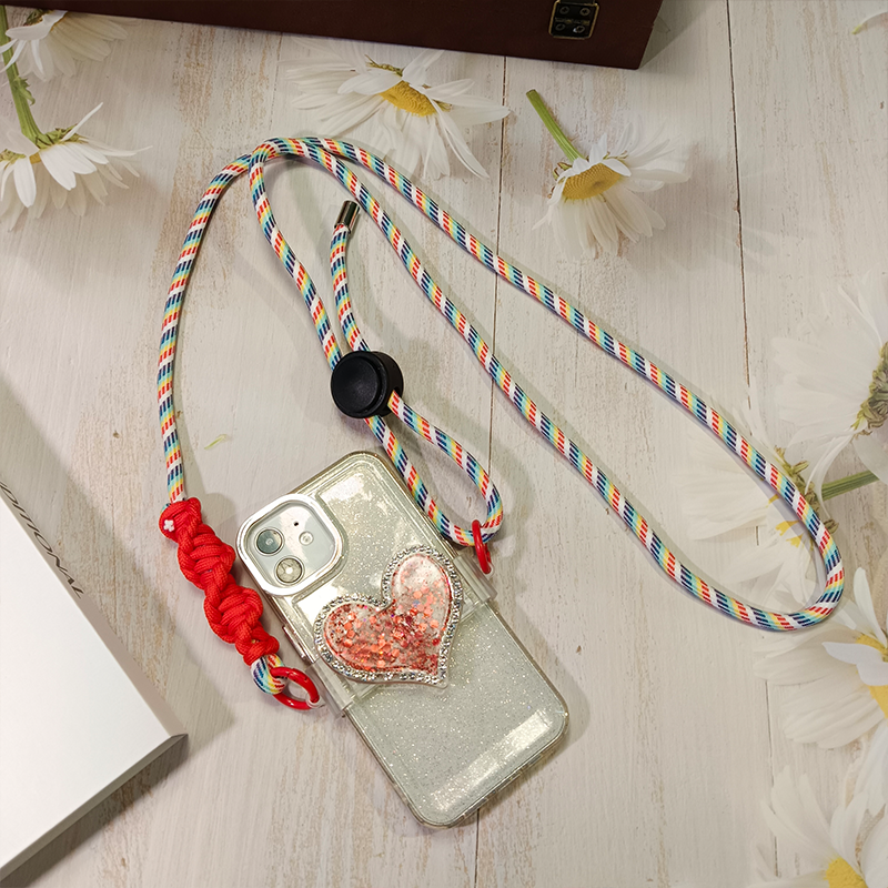 Diagonal span mobile phone lanyard Rope Backband Adjustable Diagonal Strand Bracelet Universal mobile phone accessories