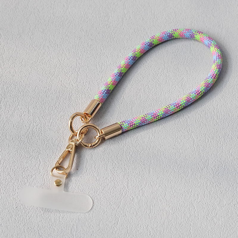 Hot Sell Candy Color Short Phone Rope 30 CM Mobile Phone Wrist Rope Cell Phone Lanyard With Tether
