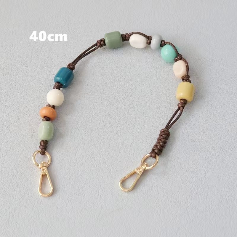 GSCASE Fashion Luxury Stone Design Mobile Cell Phone Strap Beads Custom Wholesale Phone Bead Chain Wrist Strap for All Phones