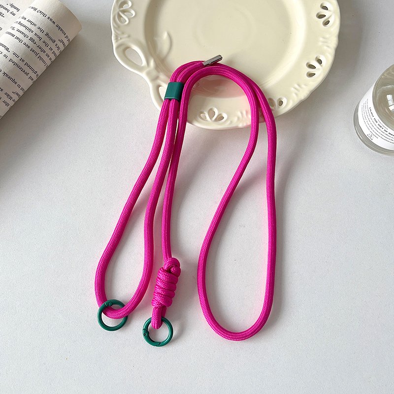 Adjustable Polyester Phone Lanyard Strap Universal Crossbody Cell Phone Chain with Wrist Strap for Mobile Use