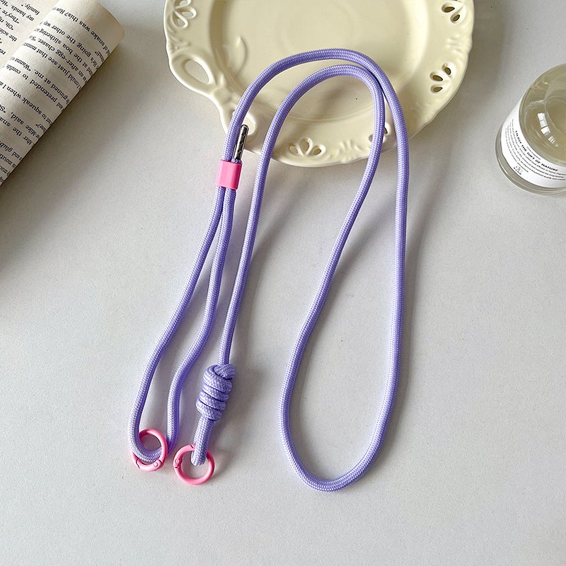 Adjustable Polyester Phone Lanyard Strap Universal Crossbody Cell Phone Chain with Wrist Strap for Mobile Use