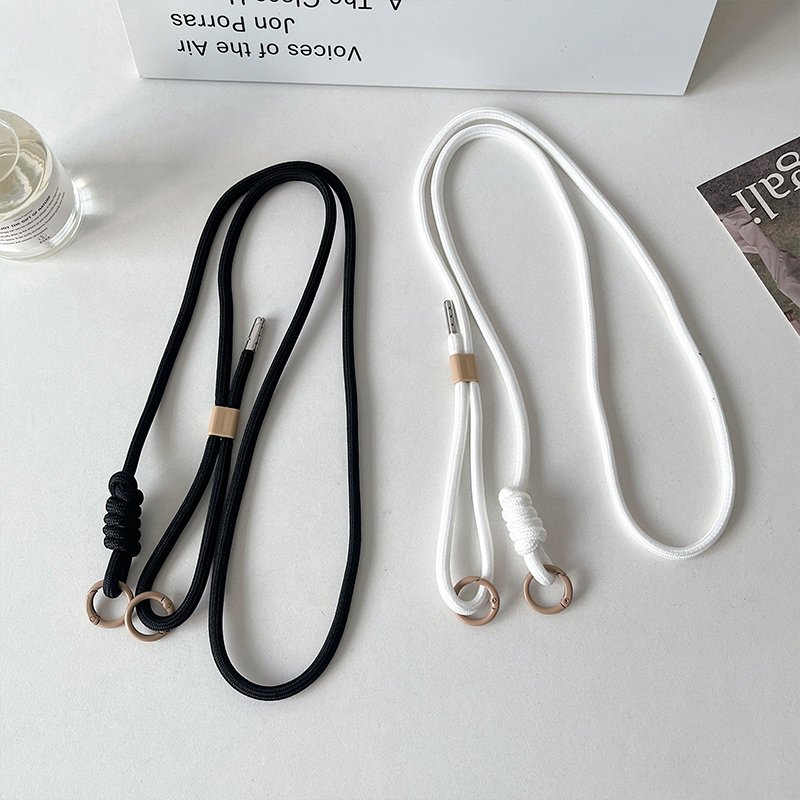 Adjustable Polyester Phone Lanyard Strap Universal Crossbody Cell Phone Chain with Wrist Strap for Mobile Use