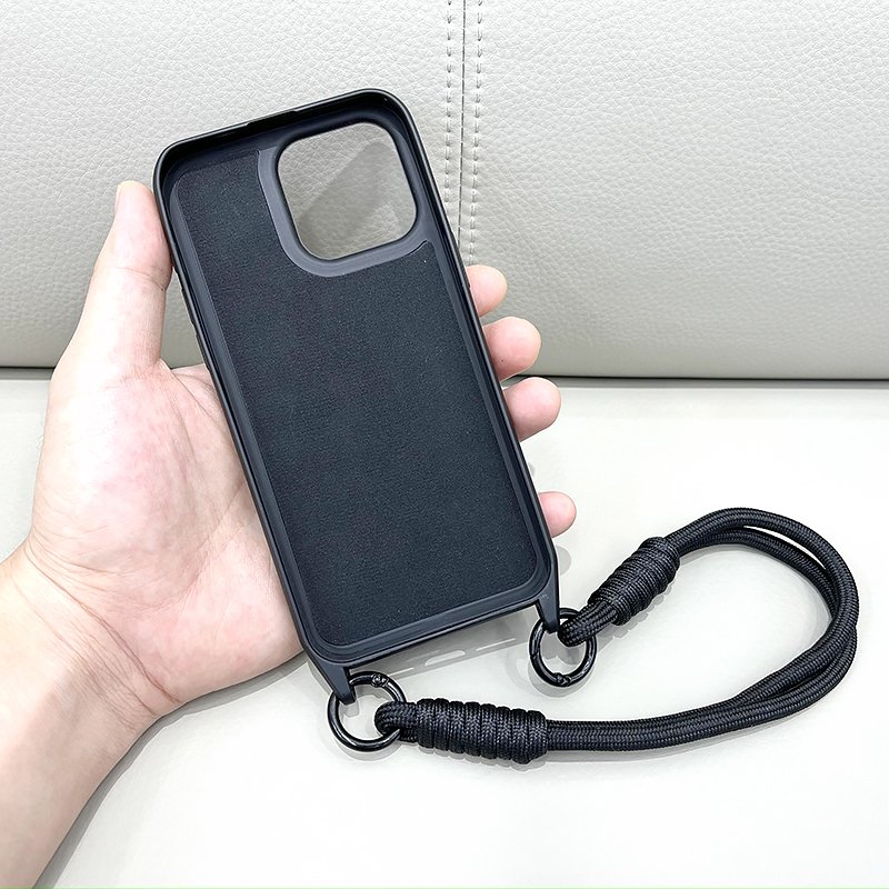 luxury bling diamond strap alcantara liners tpu designer lanyard mobile phone cases for iPhone16 15 14 13