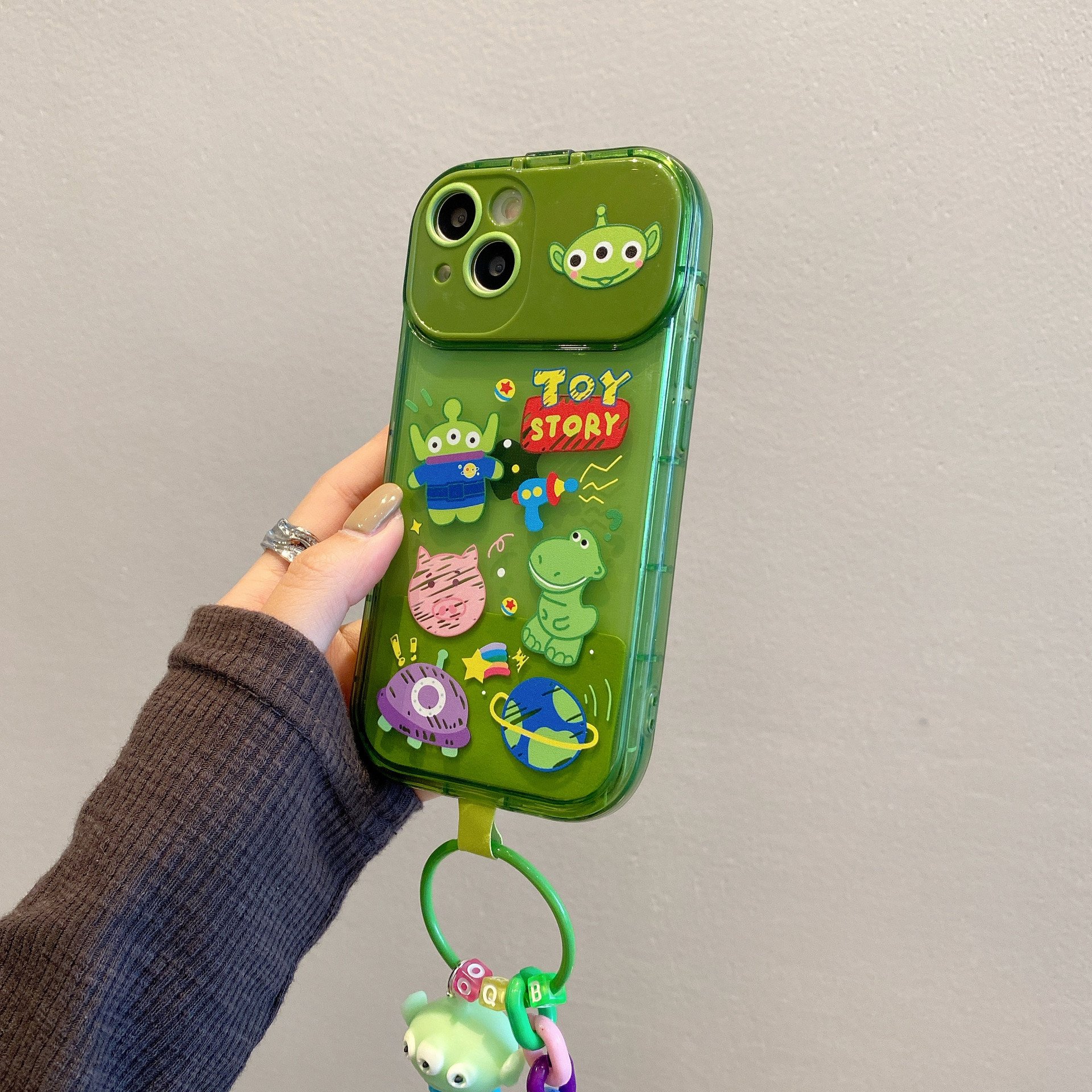 Cartoon Cute Mobile Phone Shell Case With Chain Wrist,Window Case With Chain Mobile Cover