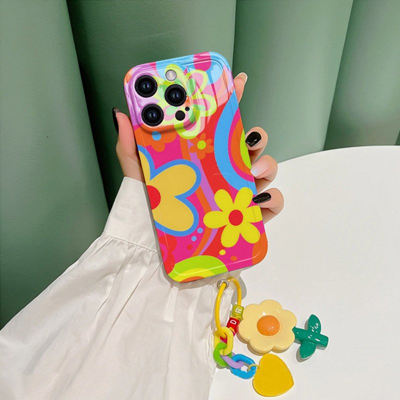 Fashon ladies imd cross necklace phone case with strap for iphone 14 15 pro maxFor Iphone 13 Pro Max 12 Mini 11 Xs Xr 13