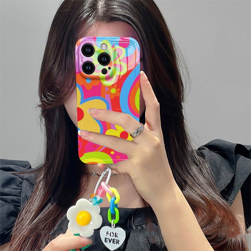Fashon ladies imd cross necklace phone case with strap for iphone 14 15 pro maxFor Iphone 13 Pro Max 12 Mini 11 Xs Xr 13